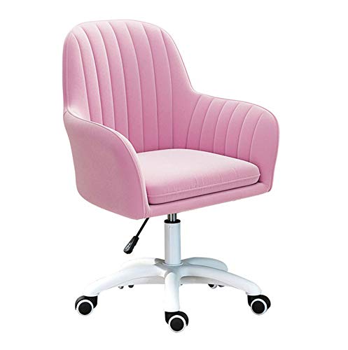 GJDHUQO Ergonomischer Schreibtischstuhl, Bürostuhl, bequemer, Verstellbarer Arbeitsstuhl, drehbarer Bürostuhl mit mittlerer Rückenlehne und separatem Kissen für Schlafzimmer (Pink) Chasing The Dawn von GJDHUQO