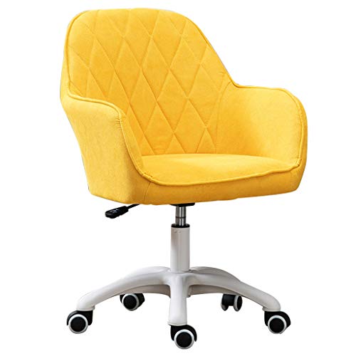 GJDHUQO Schreibtischstuhl, Chefsessel, Bürostuhl, Home-Office-Stuhl, ergonomischer Schreibtischstuhl, Chefsessel, verstellbar, 360 Grad drehbar (gelb) Chasing The Dawn von GJDHUQO