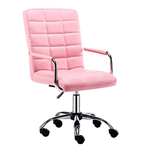 Schreibtischstuhl Chefsessel Bürostuhl Leder Bürostuhl Ergonomischer Schreibtischstuhl mit Armlehnen Comter Chair Verstellbarer Stuhl mit Liege- und Feststellfunktion 360° Drehbarer Arbeitsstuhl für von GJDHUQO