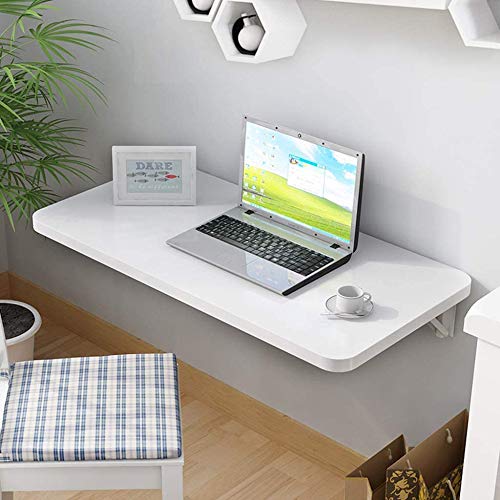 Wandmontierter Tisch, klappbarer schwebender Laptop-Schreibtisch, wandmontierter Drop-Leaf-Tisch, platzsparender Hängetisch für Arbeitszimmer, Schlafzimmer, Badezimmer oder Balkon/100 cm x 40 cm/100 von GJDHUQO