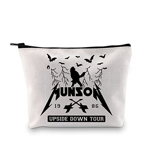 GJTIM Eddie ST4 Gift Munson 1986 Upside Down Tour Make-up-Tasche Strangeness Merchandise for Show Fan, Down Tour Tasche, Medium, Kosmetiktasche mit Aufdruck von GJTIM