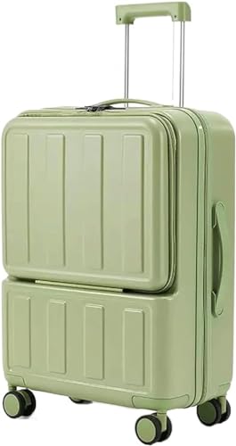 GJVBGA Gepäck Handgepäck Koffer mit USB Ladeanschluss, Gepäck Erweiterbar TSA Zahlenschloss Gepäck Checked, grün, 56 cm von GJVBGA