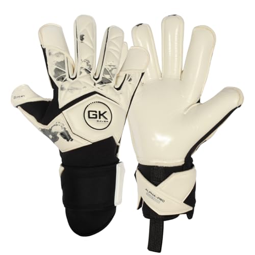 GK Saver Fußball-Torwart-Torwarthandschuhe | rutschfeste Handflächen | Alpha-Serie | Torwart-GK-Handschuhe, Größe 6 bis 11 von GK Saver