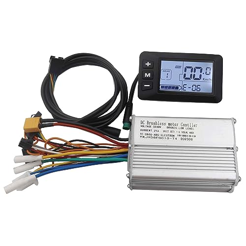 GKKICO Elektrischer Roller Bürstenloser Motorcontroller 48V 21A + S866 LCD-Display-Dashboard-Kit E-Scooter-Zubehör Schwarz+Weiß von GKKICO