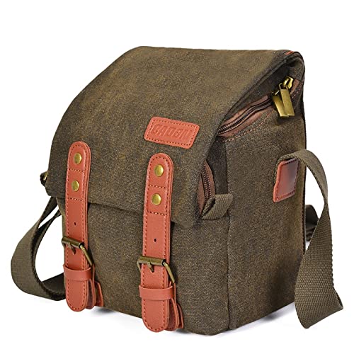 GLBMLMTHZP Canvas-Schulter-Kameratasche Messenger Bag, geeignet for 1 Camera 1-Objektiv SLR Spiegellose Kamera/Objektiv for Nikon Fit for Canon Fit for Sony Kameratasche von GLBMLMTHZP