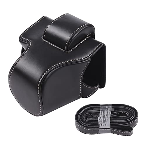 GLBMLMTHZP Fotostudio Pu. Leder-Kameratasche-Schutz-Video-Mini-Kamerasack for Ersatzgurt for Canon EOS M5 M50 M50II Kameratasche(schwarz) von GLBMLMTHZP