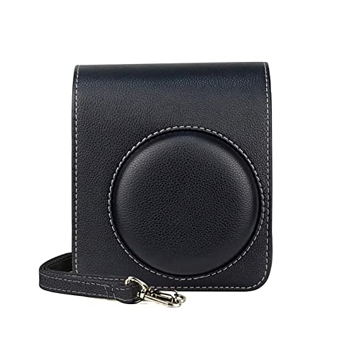 GLBMLMTHZP Schwarz Braun Pu. Ledertasche Instant Filmkamera for Schultergurt Schutzabdeckung for Fuji Instax Mini 40 Kameratasche(schwarz) von GLBMLMTHZP