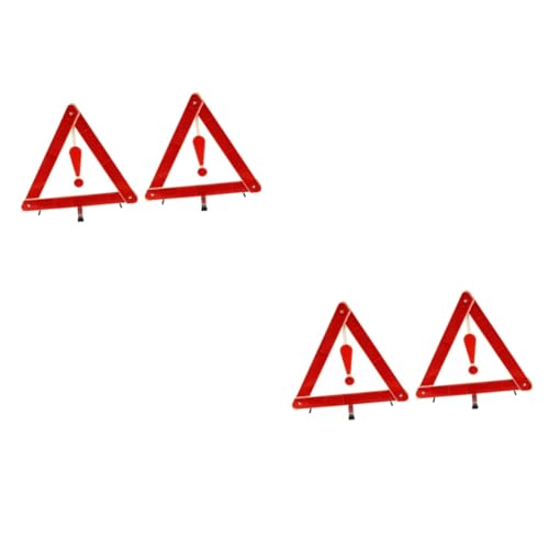 GLEAVI 2 Sätze Warnschild Rutschtraktor Abschlepper Car Warning Triangle Safety Tripod Warning Sign Warndreieck Kfz Auto Verkehrssicherheitsset Dreieckiges Warnzeichen Plastik 2 Stück * 2 von GLEAVI