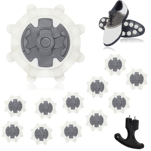 12 Stück Golfspikes, Beige, Ersatz-Golfschuh-Nieten mit Golfspike-Schraubenschlüssel, Stabilität und Komfort, Golfschuh-Zubehör, passend für die meisten Golfschuhe 12 Stück Golfspikes, Beige, Ersatz-Golfschuh-Nieten mit Golfspike-Schraubenschlüssel, Stabilität und Komfort, Golfschuh-Zubehör, passend für die meisten Golfschuhe von GLGHMH