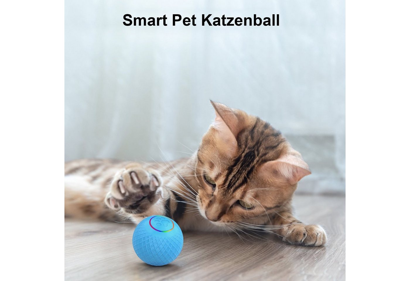 GLIESE Tier-Intelligenzspielzeug Elektrisch Katzenspielzeug automatischer rollender Ball von GLIESE