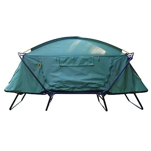 Off-The-Ground-Zelt, Outdoor-Camping, Doppelschichtig, Sturmsicher, Camping, Auto, Angeln, Tragbar, Schnell, Offen, Einzel-Doppel-Campingbett-Zelt (B 210 X 120 cm) von GLJTUO