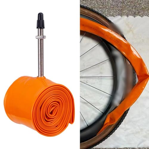 Ultraleichter TPU-Fahrradschlauch, 85 g, Mountainbike-Reifen, 26/27,5/29 x 1,9–2,5, Orange, 45 mm Ventil (27,5 x 1,9–2,5) von GLOBALHUT