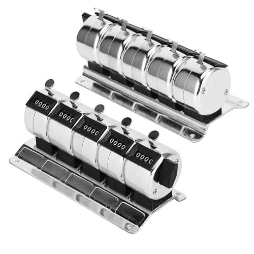 GLOGLOW Präziser 4-stelliger Mechanischer Zähler aus Metall für AirfieldFactory Statistics, Manuelles klick-Werkzeug aus Edelstahl von GLOGLOW