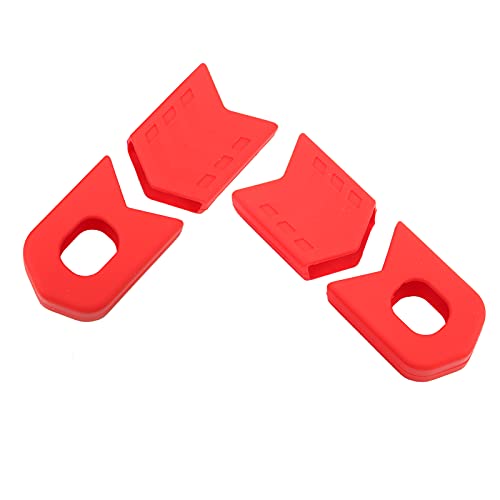 GLOGLOW Silikon-Fahrrad-Kurbelarm-Schutzabdeckung, Langlebige Kurbelgarniturkappe für MTB, Rennrad, 4 Stück, für die Meisten Kurbelgarnituren (Rot) von GLOGLOW