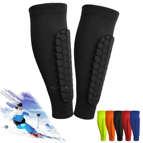 Achilles Shinbang Shields, Frost Armours Ski Shields, Shin Defender Shin Guards, Ski Shin Guards, Shindefender Shin Guards, Soccer Shin Guard, Shin Guards Soccer Adult for Sports (Black, XL) von GLSAYZU