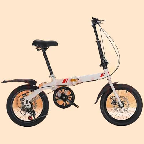 Mini-Klapprad, 14-Zoll-16-Zoll-Kleinfahrrad, Tragbares Ultraleichtes Klapprad Mit Scheibenbremse Und Variabler Geschwindigkeit, Geeignet Für Männer Und Frauen Zum Fahren A,16 inches von GLSQBVRP