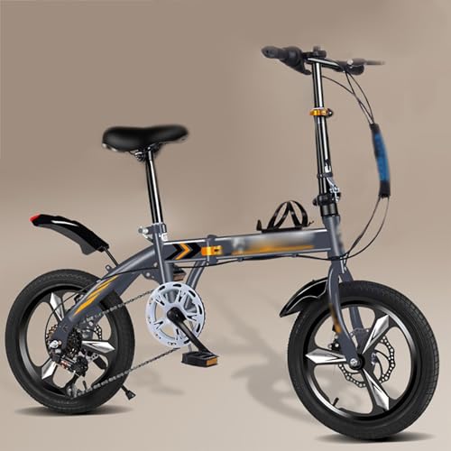 Mini-Klapprad 14/16/20 Zoll Integrierte Geschwindigkeit Klapprad Erwachsene Männer Und Frauen Tragbares Ultraleichtes Fahrrad Scheibenbremse Geschwindigkeit B,16inch von GLSQBVRP