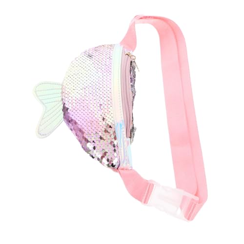 GLSTOY Modische Umhängetasche mit rosa Pailletten für Damen Gürteltasche lässige Hüfttasche für Reisen Wandern Sport GLSTOY Modische Umhängetasche mit rosa Pailletten für Damen Gürteltasche lässige Hüfttasche für Reisen Wandern Sport von GLSTOY