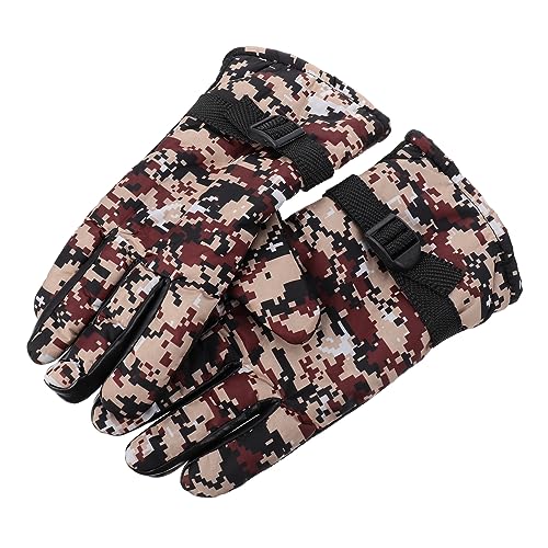 GLSTOY wasserdichte Touchscreen Handschuhe Für Den Outdoor Einsatz Warm Gefütterte rutschfeste Winterhandschuhe Für Radfahren Und Skifahren Desert Camouflage von GLSTOY