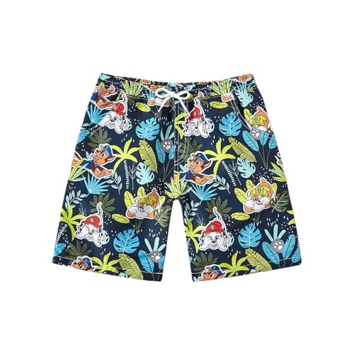 GLYLFQZJ Badehose Herren 5-14 Jahre Jungen Cartoon Schwimmen Trunks Teen Jungen Soft Beach Hosen Holiday College Kinder Beach Shorts-Schwarz-9-10 von GLYLFQZJ