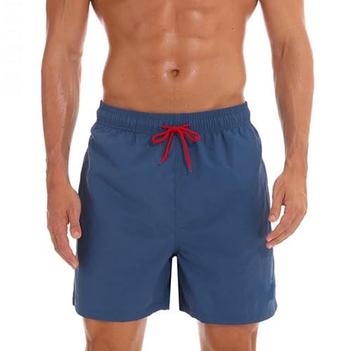 GLYLFQZJ Badehose Herren Mann Badebekleidung Schwimmshorts Trunks Beach Board Shorts Schwimmhosen Badeanzüge Herren Laufen Sportsurfen Shorts-Leichte Marine-4Xl von GLYLFQZJ