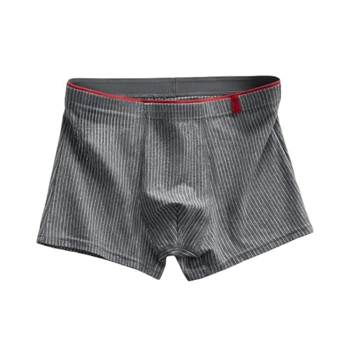 GLYLFQZJ Boxershorts Herren Herrenunterwäsche Modeboxer Oft Atmungsaktive Unterwäsche Männliche Komfort Höschen L-4Xl-Unterhose Gestreifte Jungen Unterwäsche-Schwarz-2Xl 60-70 Kg-1Pc von GLYLFQZJ