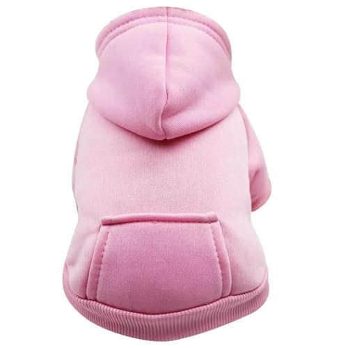 GLYLFQZJ Hundekleidung Welpe Haustier Kapuze Sweatshirt Herbst Winter Zweibeinige Taschenkatze Hundekleidung-Rosa-S von GLYLFQZJ