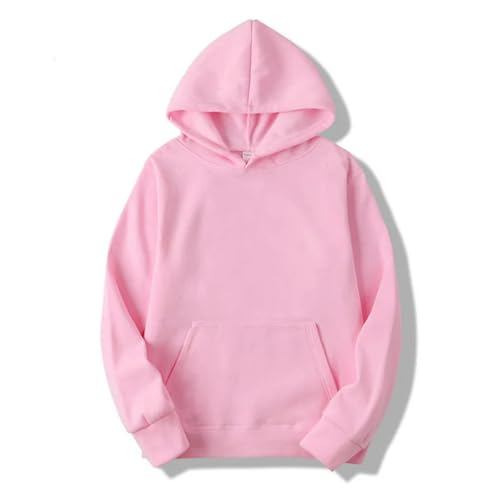 GLYLFQZJ Pullover Herren Herbstpaar Sweatshirt Pullover Frauen All-Match Daily College Teens Hoodies High Street Letter Print Basic-Rosa-XXL von GLYLFQZJ