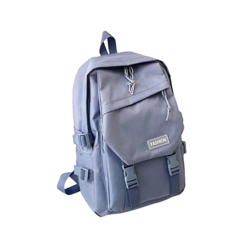 GLYLFQZJ Rucksack Einfache Rucksäcke Große Kapazität Reisetasche Solid Schoolbag Rucksack Frauen Mann Tasche Unisex-Blue von GLYLFQZJ