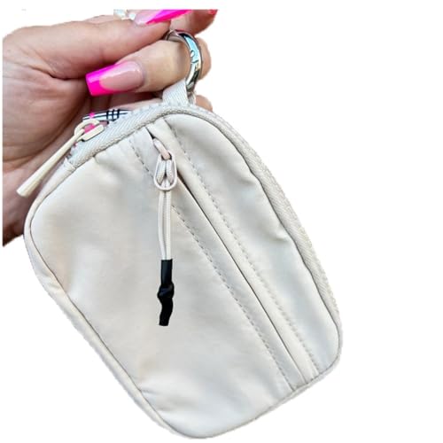 GLazzy Das Iris-Portemonnaie, das Iris-Portemonnaie, multifunktionale modische Handgelenktasche mit Reißverschluss, wasserdichtes Nylon-Schlüsselbund-Portemonnaie for Damen(White) von GLazzy