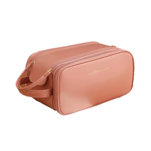 GMBYLBY Multifunktionale PU-Make-up-Tasche, geräumig und Reise-Kosmetik für Damen, rose von GMBYLBY