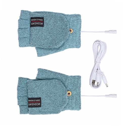 GMBYLBY Umwandelbarer Handschuh Kalter Winter Halber Finger Warm USB Geschenk von GMBYLBY
