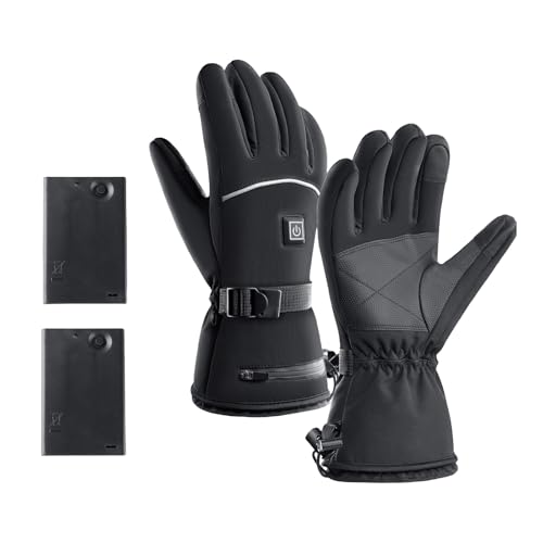 GMBYLBY Warme Beheizte Handschuhe wasserdichte Handschuhe Touchscreens Motorradhandschuhe rutschfeste Winter Beheizte Handschuhe Outdoor Ski Handschuhe von GMBYLBY