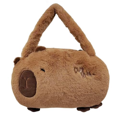 Winter Plüsch Handtasche Mit Niedlichem Cartoon Capybara Gefüllt Mit Große Kapazität Umhängetasche Geldbörse Für Frauen Und Mädchen von GMBYLBY