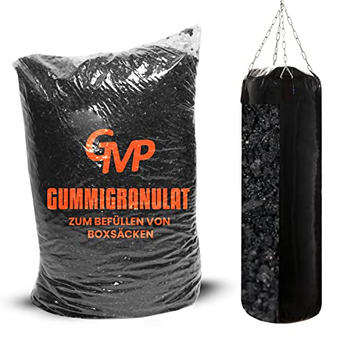 GMP 80 Kg Boxsackfüllung Gummigranulat Füllmaterial für Boxsack Boxbirne Wandschlagkissen Makiwara Maisbirne Boxbirne Schlagbirne Trittsack von GMP