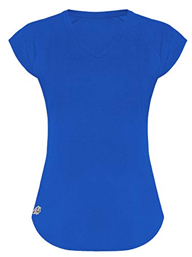 GO HEAVY Damen Fitness Funktions Sport T-Shirt Laufshirt Kurzarm Schnelltrocknend Yoga Sportoberteil | Blau S GO HEAVY Damen Fitness Funktions Sport T-Shirt Laufshirt Kurzarm Schnelltrocknend Yoga Sportoberteil | Blau S von GO HEAVY