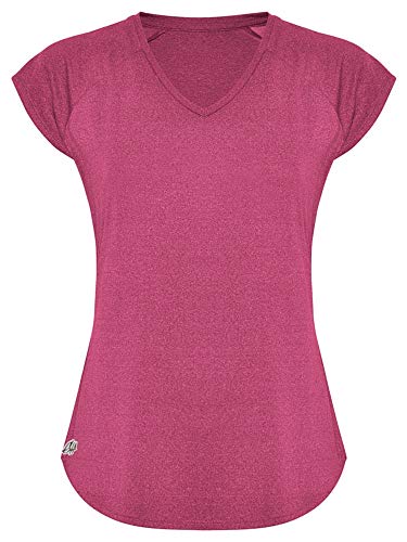 GO HEAVY Damen Fitness Funktions Sport T-Shirt Laufshirt Kurzarm Schnelltrocknend Yoga Sportoberteil | Rosa L GO HEAVY Damen Fitness Funktions Sport T-Shirt Laufshirt Kurzarm Schnelltrocknend Yoga Sportoberteil | Rosa L von GO HEAVY