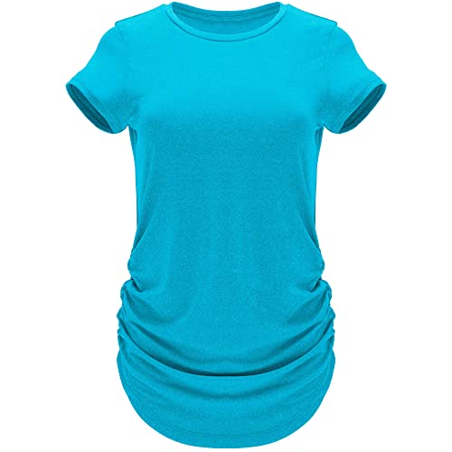 GO HEAVY Damen Multifunktions Work-Out Running T-Shirt Kurzarm Tennisshirt Seiten Plissiert Feutigkeitsregulierdend Türkis S GO HEAVY Damen Multifunktions Work-Out Running T-Shirt Kurzarm Tennisshirt Seiten Plissiert Feutigkeitsregulierdend Türkis S von GO HEAVY