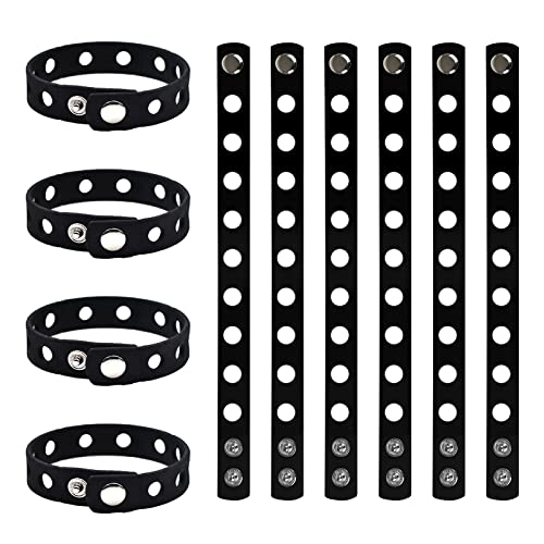 10 Stück Silikon Jelly Armbänder leuchtende Silikonarmbänder für Jugendliche, Gummi Armreifen, Partyzubehör- Schwarz von GOGO