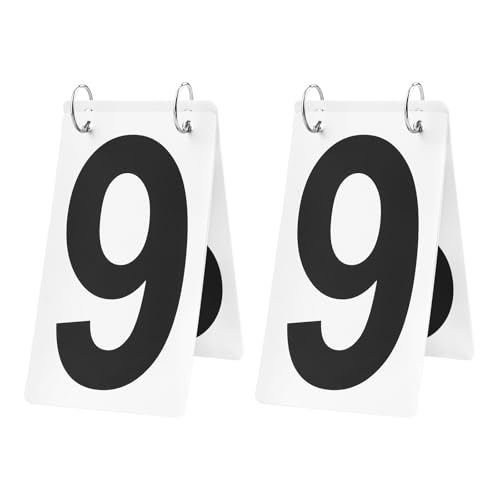 GOGO 2 Stück Tennis Punktezähler, Tragbare Flipper Anzeigetafel 0-9 Doppelseiten Scoreboard für Tischtennis Basketball GOGO 2 Stück Tennis Punktezähler, Tragbare Flipper Anzeigetafel 0-9 Doppelseiten Scoreboard für Tischtennis Basketball von GOGO