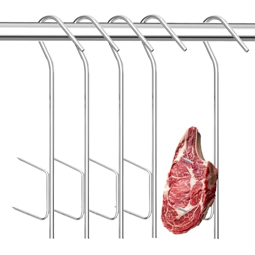 GOIEHIR 21cm Räucherhaken, 5 Stück Smoking Hooks, Edelstahl Doppelhaken zum Aufhängen von Geräuchertem Wurst, Fleisch, Fisch GOIEHIR 21cm Räucherhaken, 5 Stück Smoking Hooks, Edelstahl Doppelhaken zum Aufhängen von Geräuchertem Wurst, Fleisch, Fisch von GOIEHIR