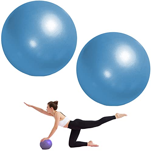 GOIEHIR Weicher Pilatesball, Yoga Ball 25 cm, Gymnastikball Klein, Gleichgewichtstraining, für Yoga, Aerobic, 2 Stück, Blau von GOIEHIR