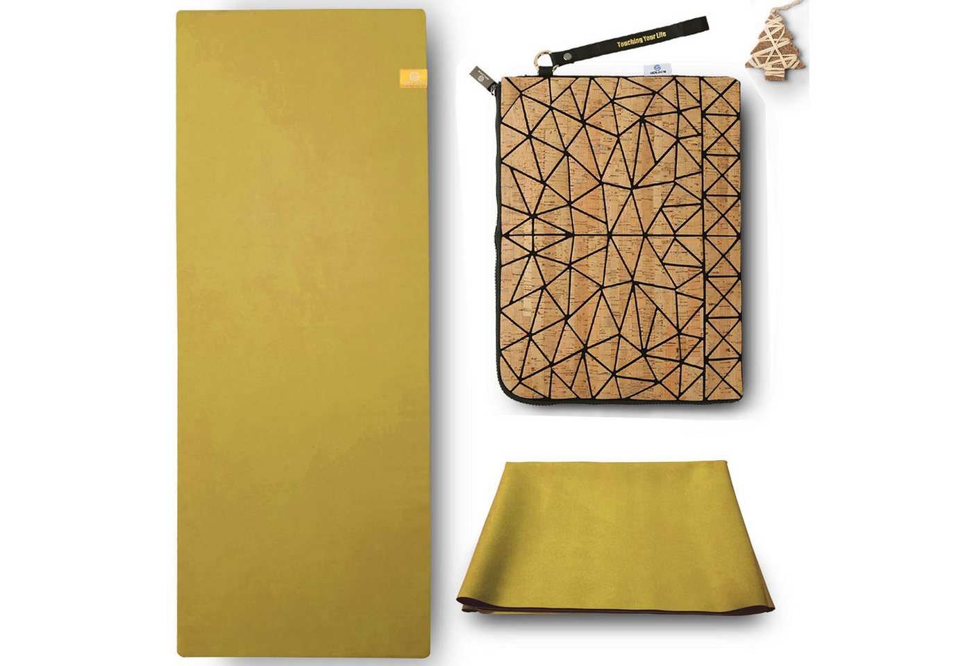 GOLDEN Yogamatte Gelb Reise Yogamatte GOLDEN Yogamatte Gelb Reise Yogamatte von GOLDEN