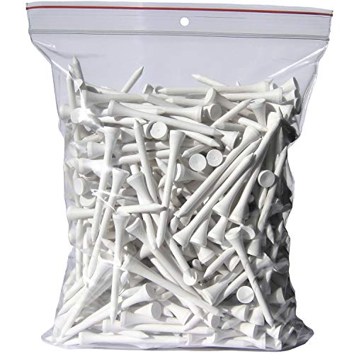 Premium Golf TEES - 70 mm (2 3/4") - 3 x 250 Stück (= 750 Stück) - 100% Bambus - Farbe: weiß von GOLF-TEES.SHOP