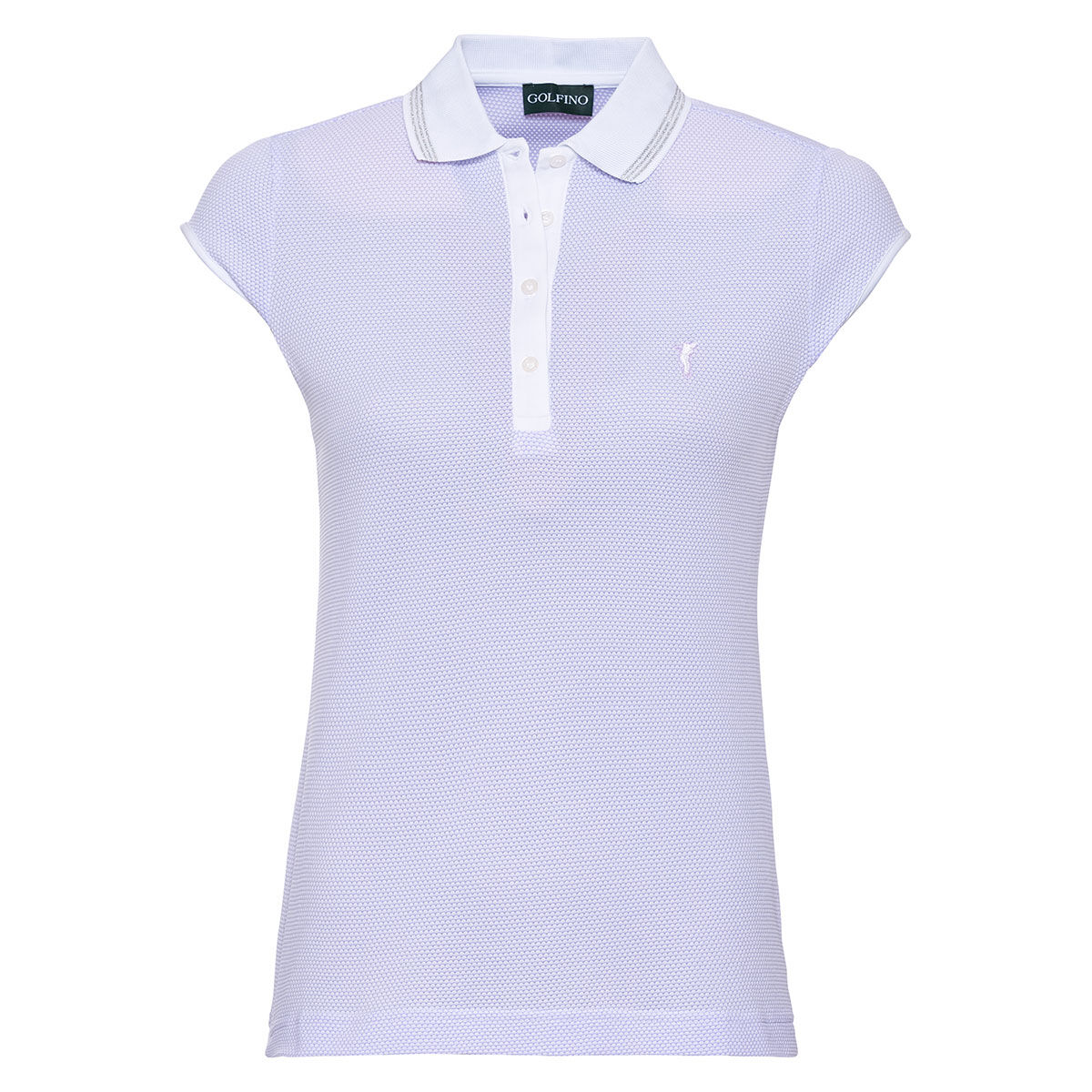 GOLFINO Womens Mercedes Cap Golf Polo Shirt, Female, Lavender, 16 | American Golf von GOLFINO