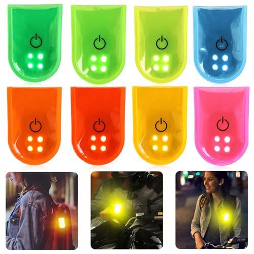 8 Stücke Reflective LED Clip Mit Magnet-Verschluss, LED Sicherheit Licht Warnung Für Hohe Sichtbarkeit, Clip-Licht LED Leuchtanhänger Schulranzen, LED Clip Für Kindersicherheit Rucksack, Sportbeutel von GOMETY