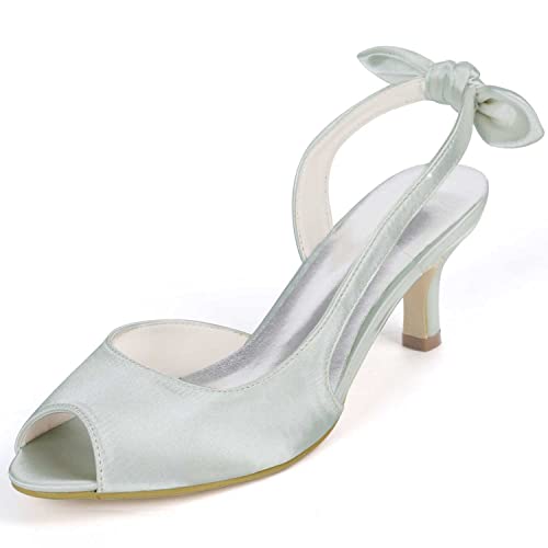 GOODIIDEA Frauen Stiletto Sandalen mit offenen Zehen, Knöchelriemen, Elegante Hochzeitschuhe ideal für Brauten, Hochzeitsgäste & Brautjunggesellen von GOODIIDEA