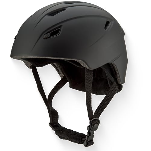 GOOFF Speed Skihelm - Helm mit Belüftung und Öffnungs-Schließfunktion - Leichtgewicht und Renn-Design - Integrierter Skibrillenhalter - Für Männer und Frauen (S, Schwarz) von GOOFF