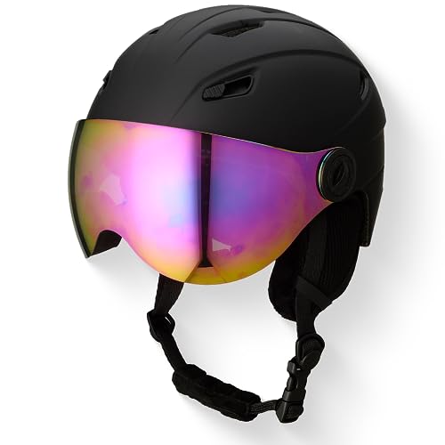 GOOFF Speed Skihelm mit Visier - Helm mit Belüftung und Schutz – Leichtgewicht und Renn-Design – integrierte Skibrille – für Männer und Frauen - L GOOFF Speed Skihelm mit Visier - Helm mit Belüftung und Schutz – Leichtgewicht und Renn-Design – integrierte Skibrille – für Männer und Frauen - L von GOOFF