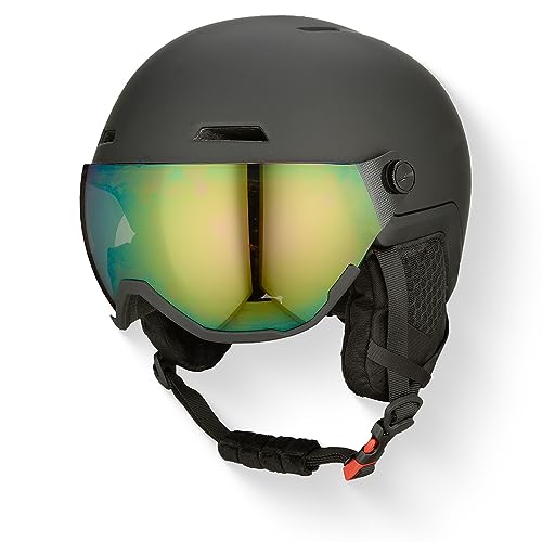 GOOFF Xtreme Skihelm mit Visier – Skihelm inklusive Skibrille – Belüftung auch mit Handschuhen am Helm bedienbar – Ohrpolster abnehmbar für warme Tage – bietet maximalen Gesichtsschutz (L) GOOFF Xtreme Skihelm mit Visier – Skihelm inklusive Skibrille – Belüftung auch mit Handschuhen am Helm bedienbar – Ohrpolster abnehmbar für warme Tage – bietet maximalen Gesichtsschutz (L) von GOOFF